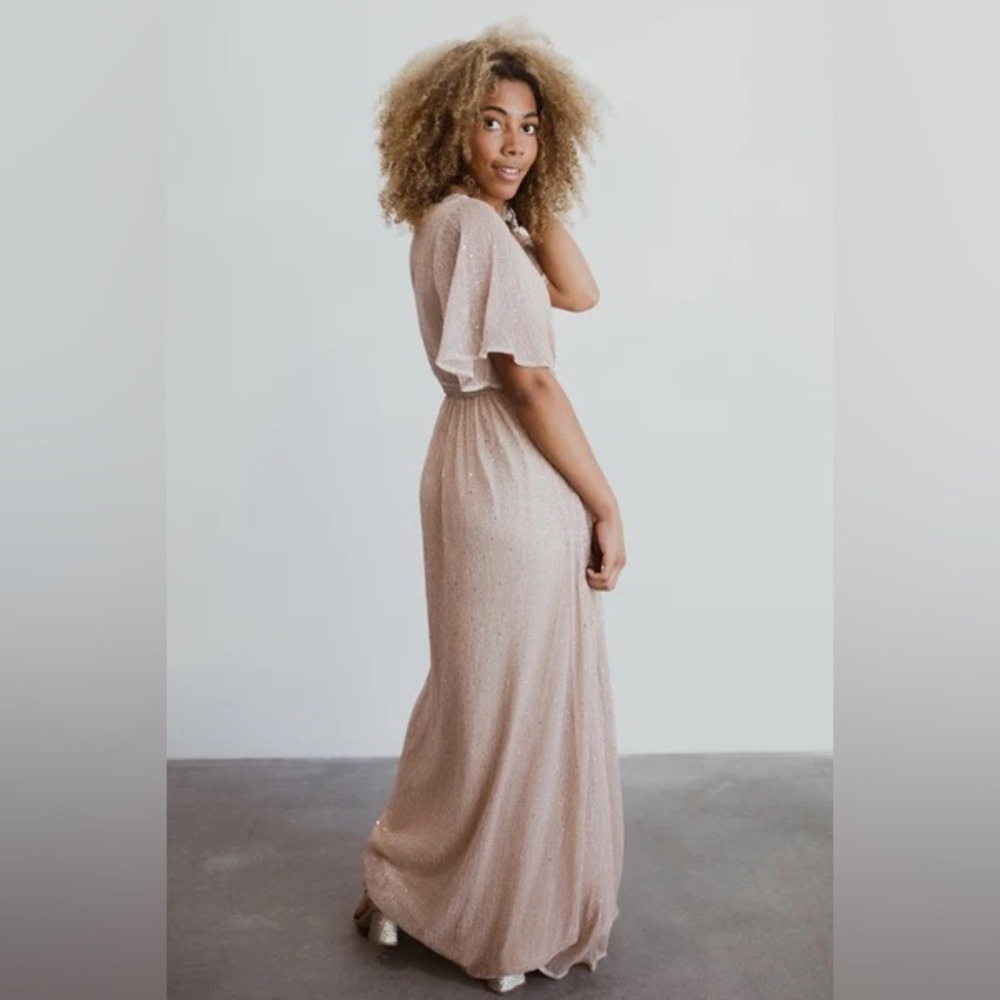 Baltic Born Shimmering Tan Maxi Dress - Picture 12 of 15